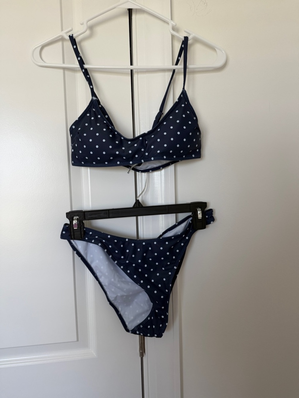 SHEIN Navy Blue Polka Dot Bikini Set-Never worn